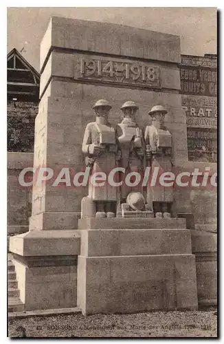 Cartes postales Soissons Monument aux Morts des Anglais 1914 1918