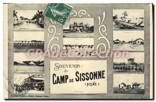 Cartes postales Souvenir Camp de Sissonne Aisne