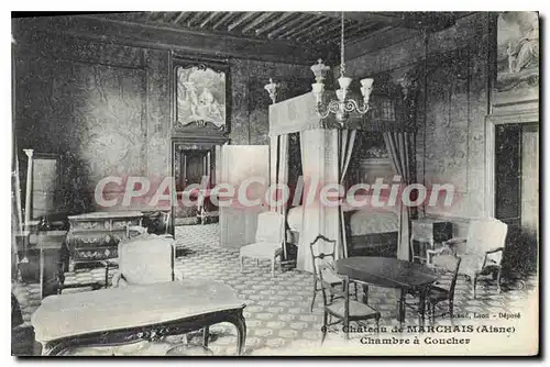 Cartes postales Chateau de Marchais Aisne Chambre a Coucher