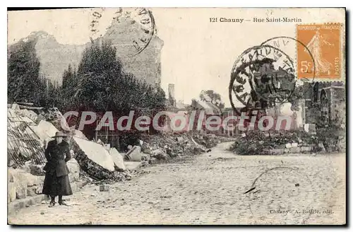 Cartes postales Chauny Rue Saint Martin