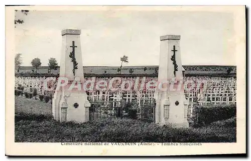 Ansichtskarte AK Cimetiere national de Vauxbuin Aisne Tombes Francaises