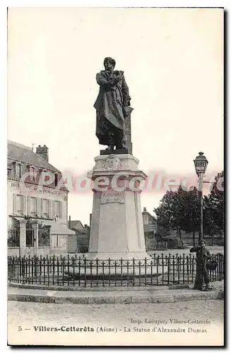 Cartes postales Villers Cotterets Aisne la Statue d'Alexandre Dumas