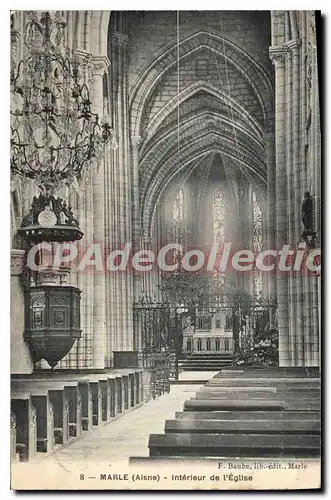 Ansichtskarte AK Marle Aisne Interieur de l'Eglise