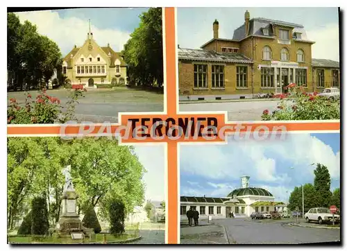 Cartes postales Tergnier Aisne l'hotel de Ville la Poste le Monument aux Morts la Gare
