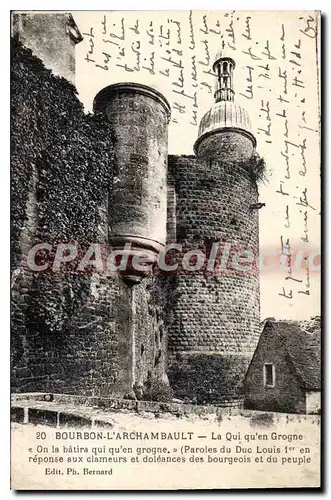 Cartes postales Bourbon l'Archambault la Qui qu'en Grogne