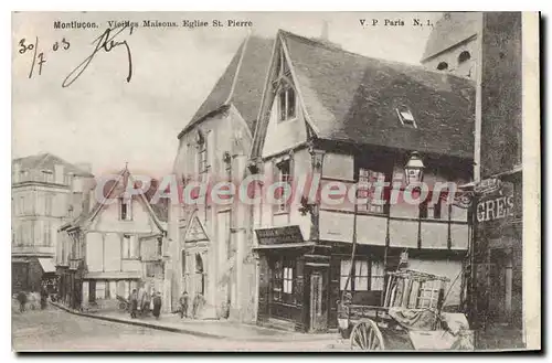 Ansichtskarte AK Montlucon Vieilles Maisons Eglise St Pierre