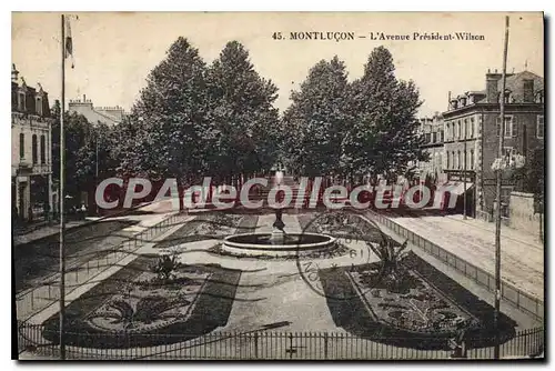 Cartes postales Montlucon l'Avenue President Wilson