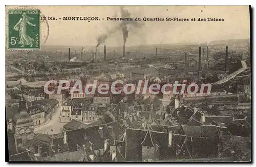Cartes postales Montlucon Panorama du Quartier St Pierre et des Usines