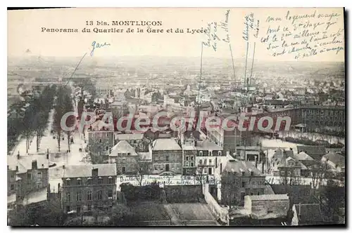 Cartes postales Montlucon Panorama du Quartier de la Gare et du Lycee