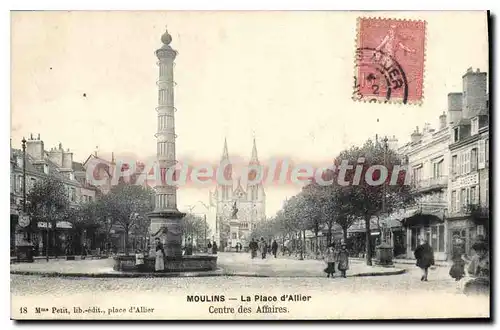 Cartes postales Moulins la Place d'Allier Centre des Affaires