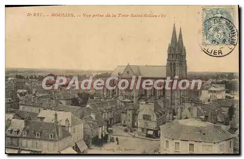 Cartes postales Moulins vue prise de la Tour Saint Gillen