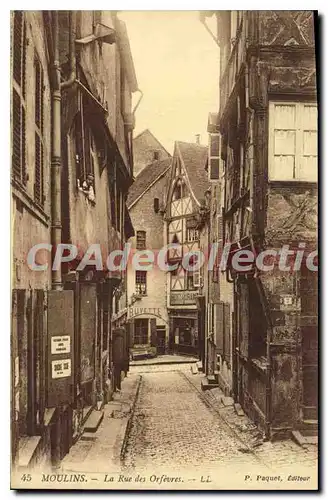 Cartes postales Moulins la Rue des Orfevres