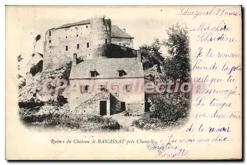 Ansichtskarte AK Ruines du Chateau de Banassat pres Chamtelle