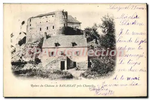 Cartes postales Ruines du Chateau de Banassat pres Chamtelle