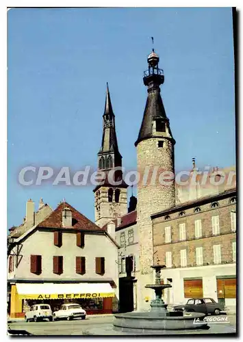 Cartes postales Saint Pourcain sur Sioule Allier Ses Vins reputes Le Clocher et le Beffroi
