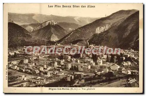 Cartes postales Les Plus Beaux Sites des Alpes Digne les Bains B A Vue generale