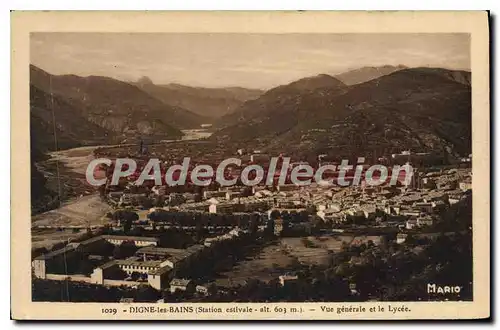 Cartes postales Digne les Bains Stations estivale Vue generale et le Lycee