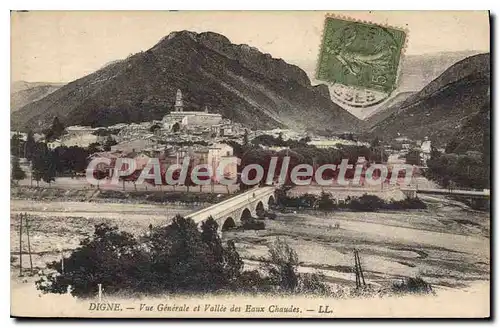 Cartes postales Digne Vue Generale et Vallee des Eaux Chaudes