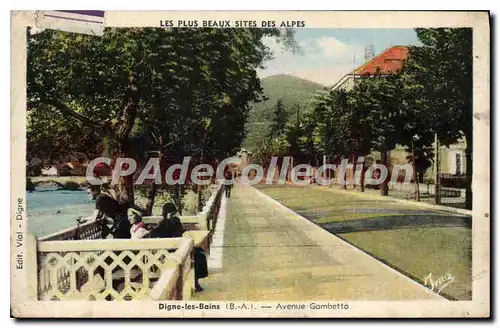 Cartes postales Les Plus Beaux sites des Alpes Digne les Bains B a Avenue Gambetta