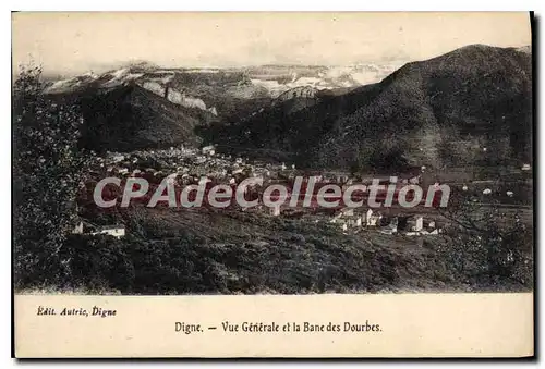 Cartes postales Digne Vue Generale et la Banc des Dourbes