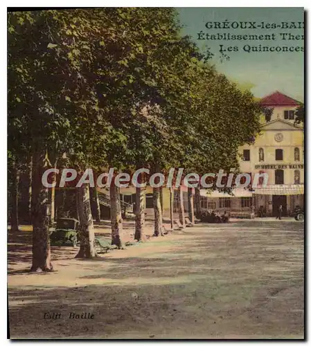 Cartes postales Greoux les Bains Etablisement Thermal