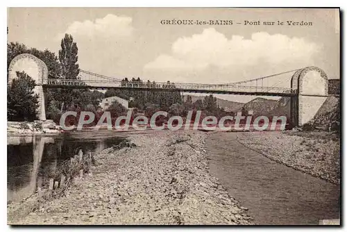 Cartes postales Greoux les Bains Pont sur le Verdon