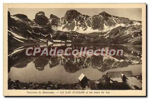 Cartes postales Environs de Beauvezer Le Lac d'Allos et les tours du Lac