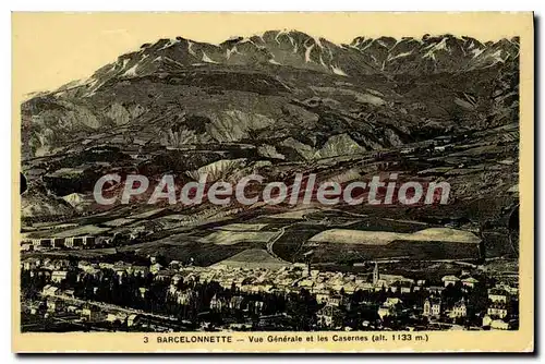 Ansichtskarte AK Barcelonnette Vue Generale et les Casernes