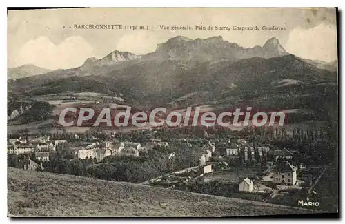 Ansichtskarte AK Barcelonnette Vue generale Pain de Sucre Chapeau de Gendarme