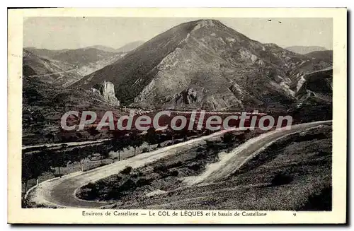 Cartes postales Environs de Cassellane Le Col de Leques et le bassin de Cassellane
