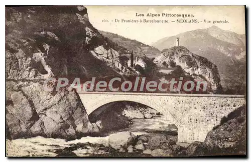 Ansichtskarte AK Les Alpes Pittoresque de Prunieres a Barcelonnette Meolans Vue generale