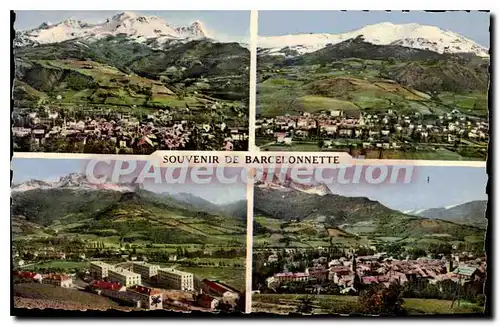 Cartes postales Souvenir de Barcelonnette Vue generale Chapeau de Gendarme Les Casernes
