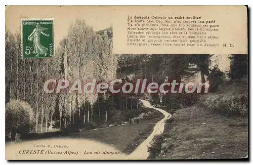 Cartes postales Cereste Basses Alpes lou nis dumour