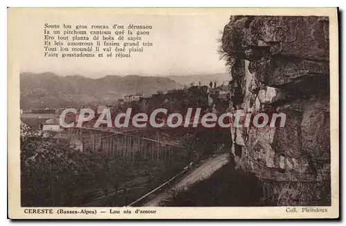 Cartes postales Cereste Basses Alpes Lou nis d'Amour
