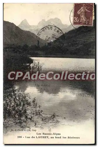 Ansichtskarte AK Les Basses Alpes Lac du Lauzet au fond les Seolanes