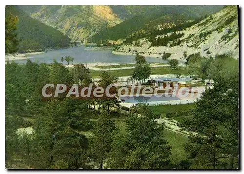 Cartes postales Lac de Castillon B A vue partielle Baie d'Angles camping des Lumieres Piscine Plage