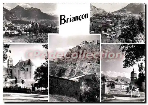 Ansichtskarte AK Briancon Hautes Alpes le Pont d'Asfeld vue generale et le Melezin vue generale et la Chaussee la