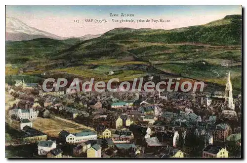 Cartes postales Les Alpes Gap vue generale prise de Puy Maure