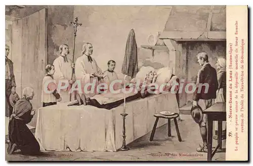 Cartes postales Notre Dame du Laus Hautes Alpes le peuple se presse autour de la depouille martelle de Soeur Ben