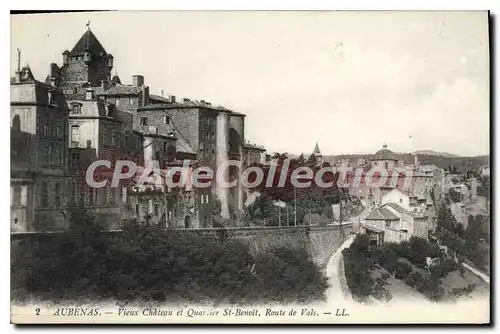 Ansichtskarte AK Aubenas Vieux Chateau et Quartier St Benoit Route de Vals