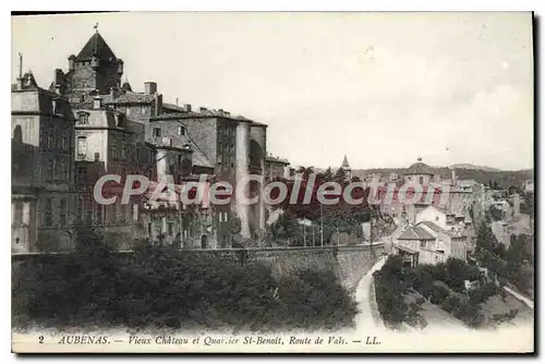 Cartes postales Aubenas Vieux Chateau et Quartier St Benoit Route de Vals
