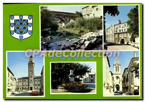 Cartes postales L'Ardeche Pittoresque Privas le Pont Louis XIII et l'Ouveze la Prefecture de l'Ardeche et ancien