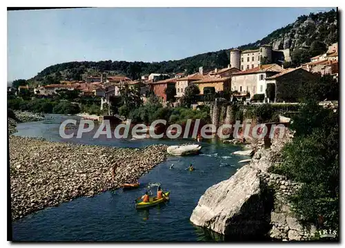 Ansichtskarte AK Ardeche Pittoresque Vue generale de Vogue sur les Bords de l'Ardeche