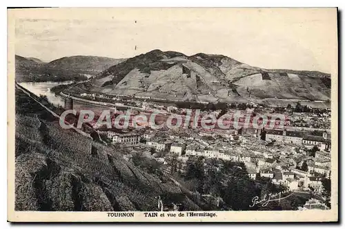 Cartes postales Tournon Tain et vue de l'Hermitage