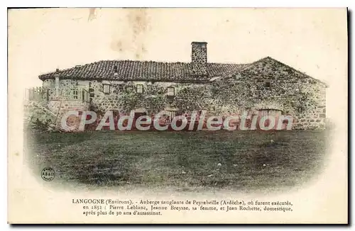 Cartes postales Langogne Environs Auberge sanglante de Peyrebeilhe Ardeche