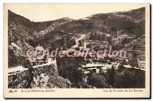 Cartes postales St Laurent les Bains Vue de la route de la Bastide