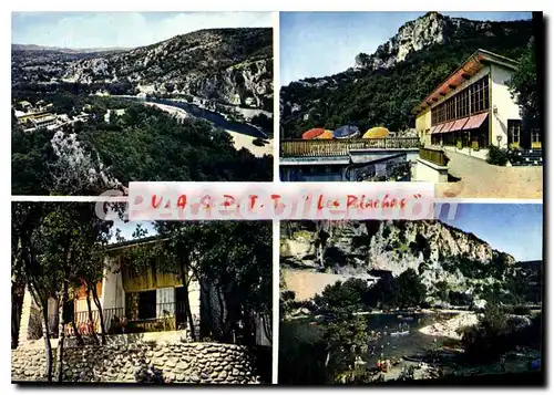 Cartes postales Gorges de l'Ardeche Camp de L'uas PTT Les Blachas Salavas Ardeche
