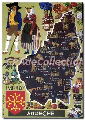 Cartes postales Les departements francais vus par Cap Theojac L'Ardeche