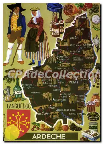 Cartes postales Les departements francais vus par Cap Theojac L'Ardeche