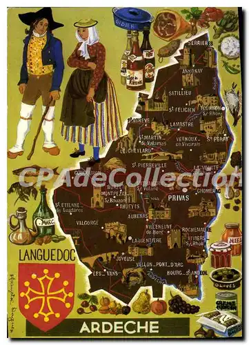Cartes postales Les departements francais vus par Cap Theojac L'Ardeche